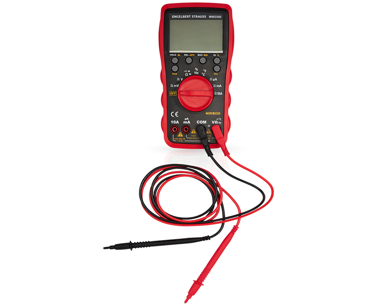 Hauptansicht, Werkzeuge, e.s. LCD-Multimeter MMS500