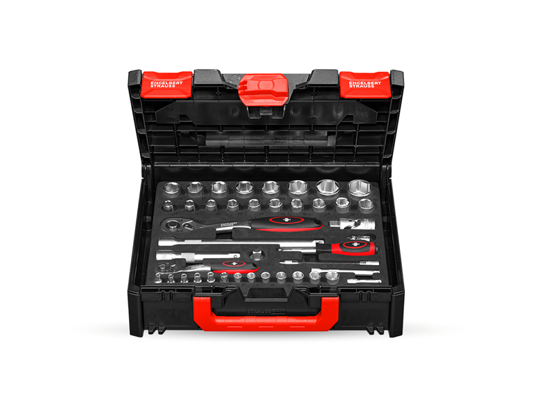 Hauptansicht, STRAUSSboxen, Steckschl.-Satz 1/4 + 1/2" Classic in STRAUSSbox