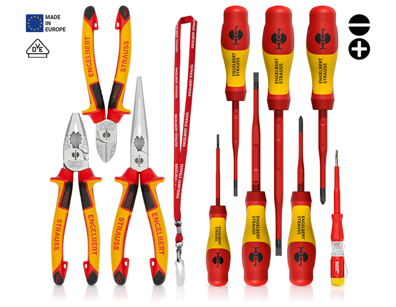 Hauptansicht, Werkzeuge, VDE-Sicherheits-Zangen u. Schraubendreher Set