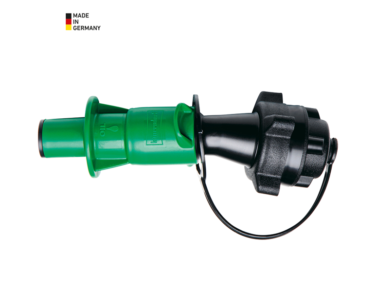 Hauptansicht, Behälter, Universal-Sicherheits-Einfüllsystem