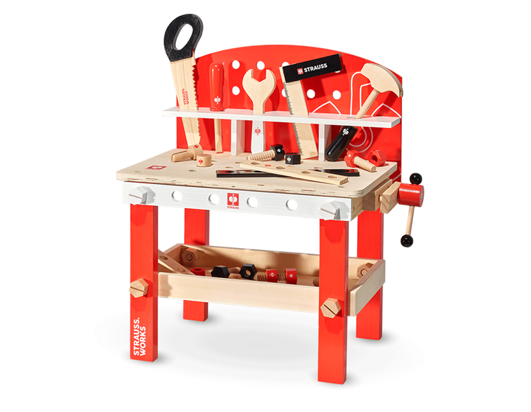 Hauptansicht, Große Geschenke, STRAUSS Holz-Werkbank Kids