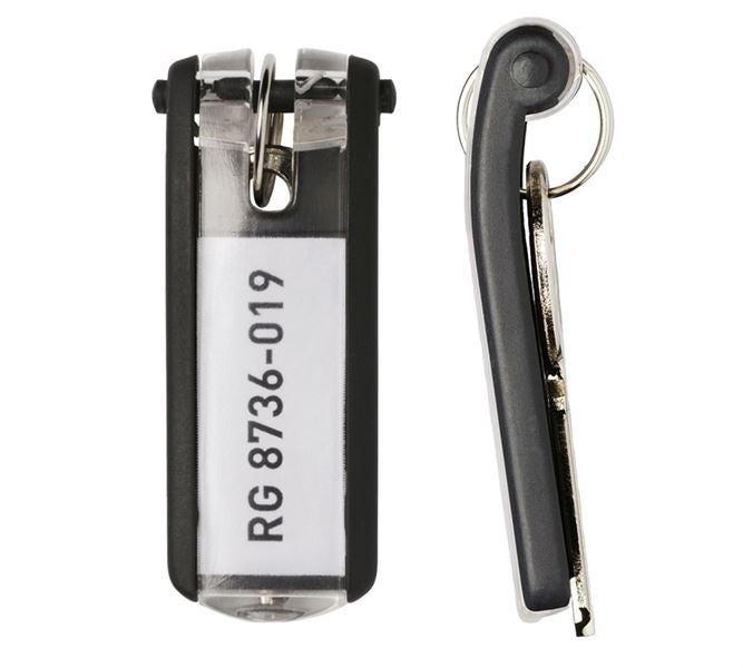 Hauptansicht, Aufbewahrung, DURABLE Schlüsselanhänger KEY CLIP, 6er Pack, schwarz