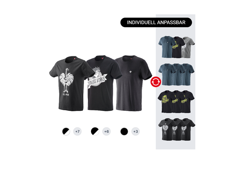 HERREN-SET: 3x e.s. T-Shirt