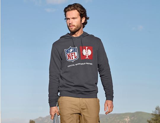 Ansicht 2, NFL Hoodie cotton, carbongrau