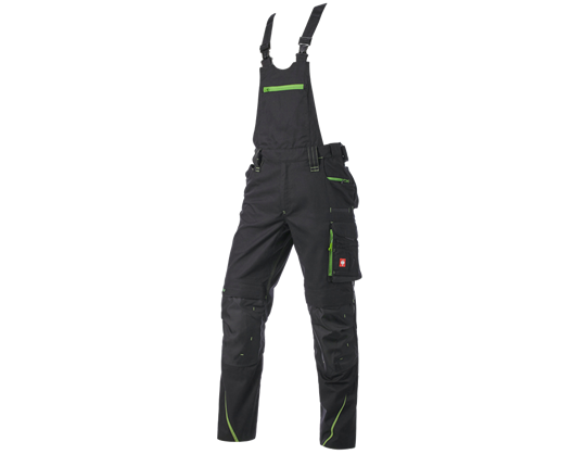 Hauptansicht, Latzhose e.s.​motion 2020, schwarz/seegrün