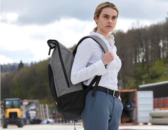 Ansicht 2, Rolltop-Rucksack e.s.​work&travel, basaltgrau/schwarz