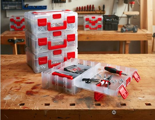 Ansicht 1, STRAUSSbox 125 small inkl. Trennstege, transparent
