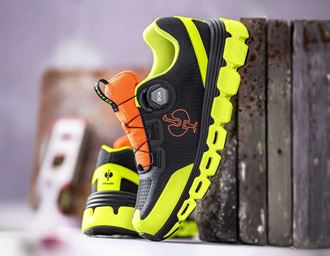 Ansicht 3, O1 Berufs&shy;schuhe e.s. Rexburg low, schwarz/warngelb