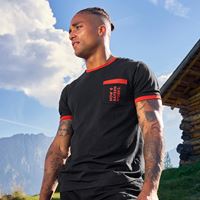 Ansicht 3, FCB Premium T-Shirt Cotton Stretch Pocket, black/straussred