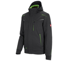 Hauptansicht, Winter­ Softshell­jacke e.s.​motion 2020, Herren, schwarz/seegrün