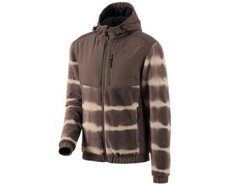 Hybrid Kapuzenfleecejacke tie-dye e.s.motion ten
