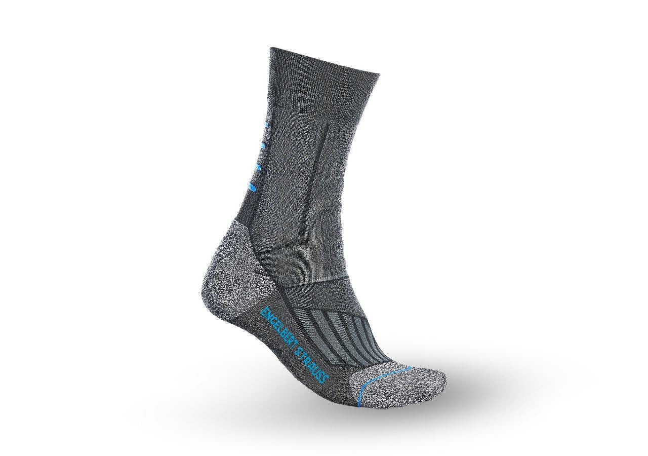 Socken | Strümpfe: e.s. Allround Socken Function cool/high + dunkelgrau melange