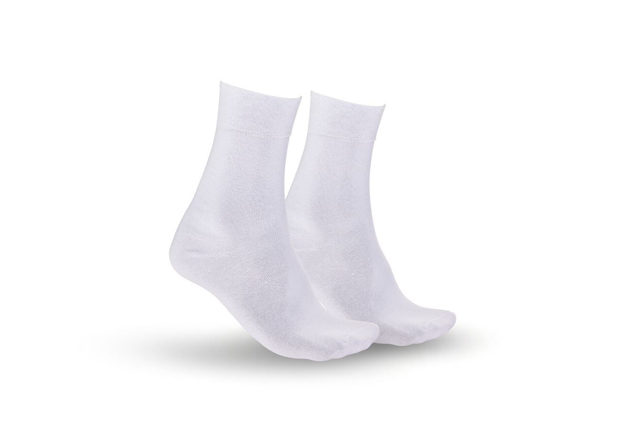 Socken | Strümpfe: Medizinersocken classic light/high, 2erPack + weiß