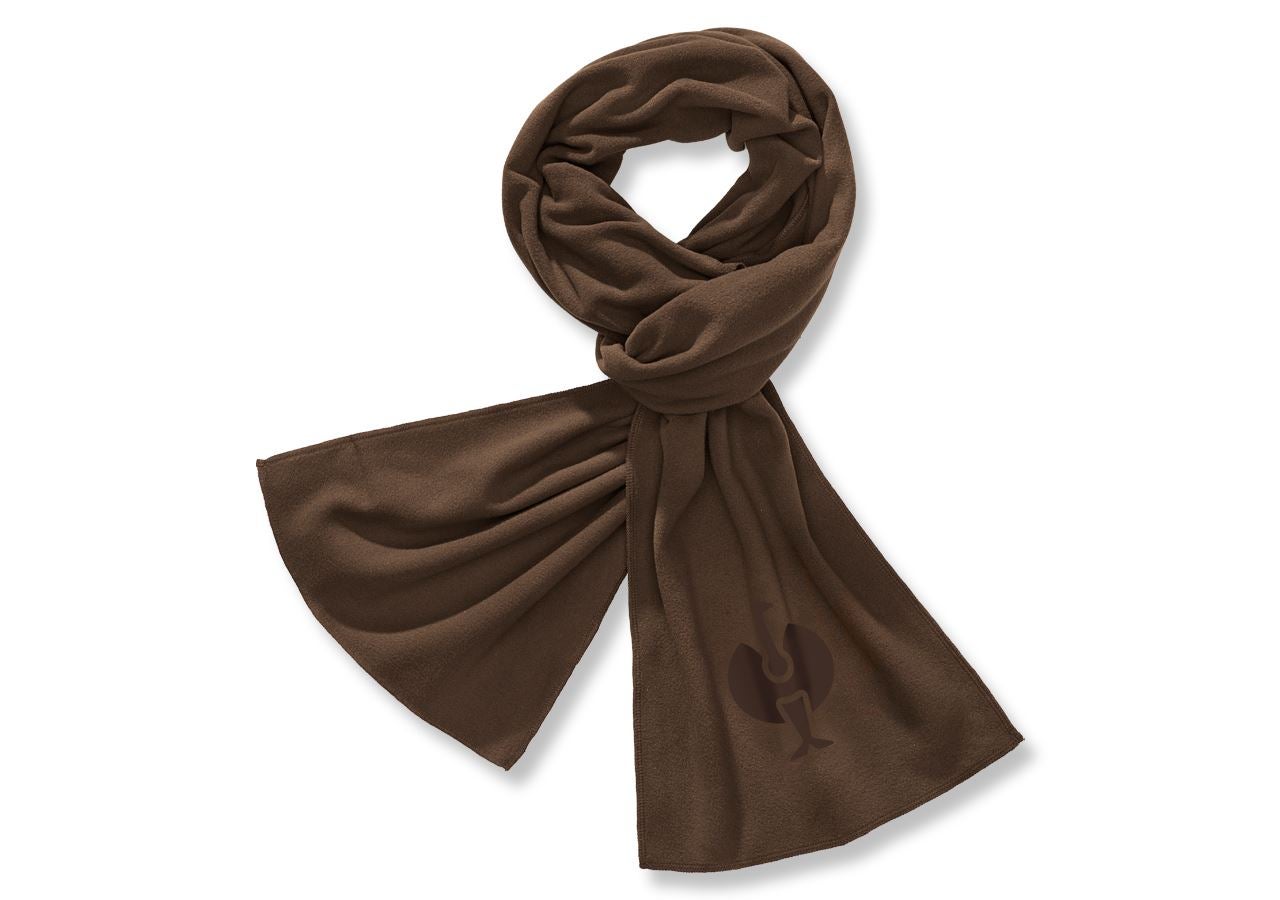 Accessoires: e.s. FIBERTWIN® microfleece Schal + kastanie