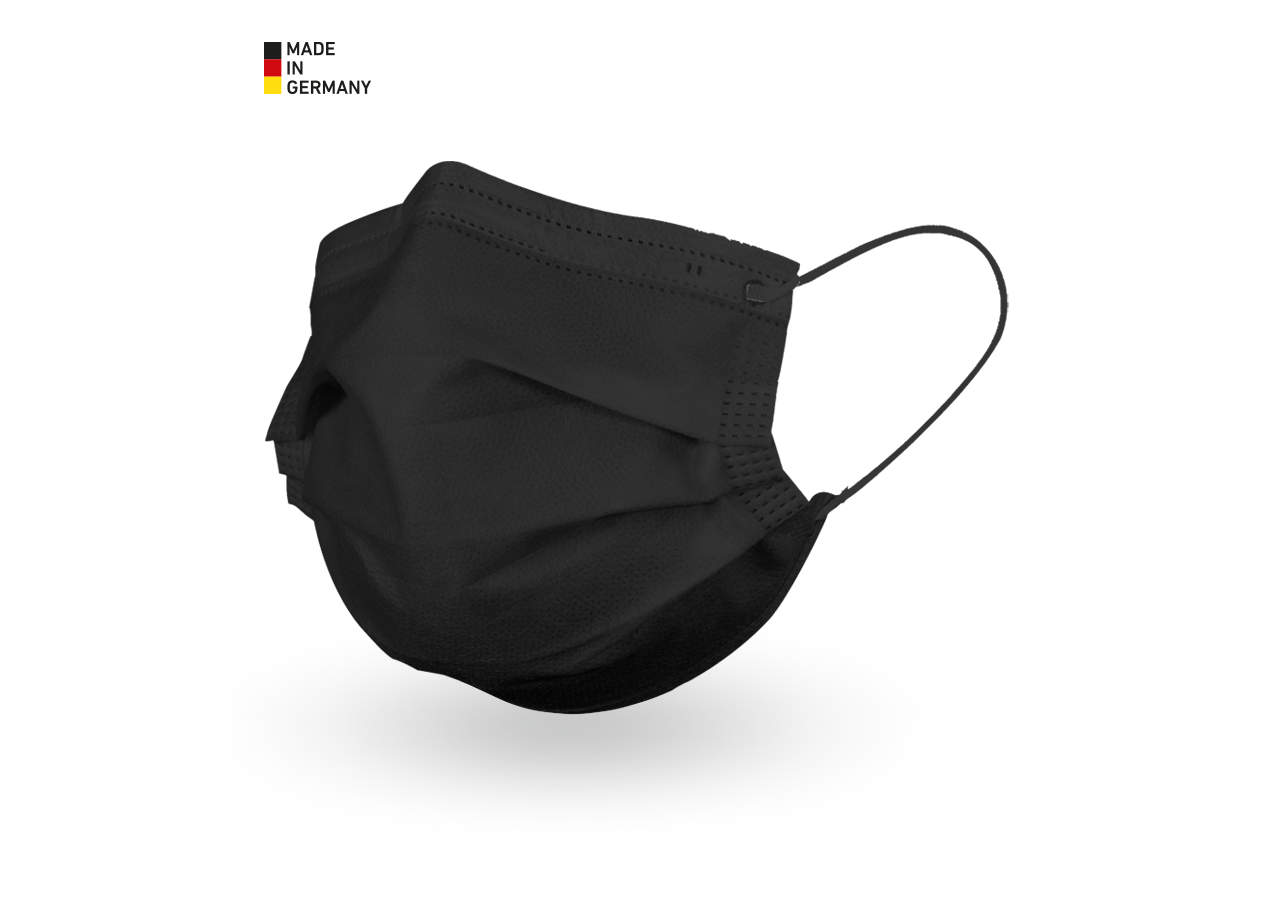 Atemschutzmasken: Med. Gesichtsmaske Typ II R, 50 Stk + schwarz