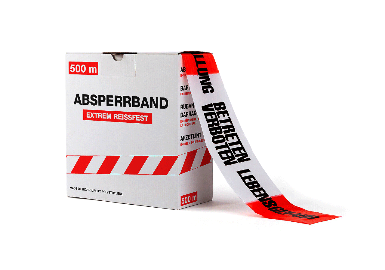 Markieren: Absperrband - Holzfällung Lebensgefahr