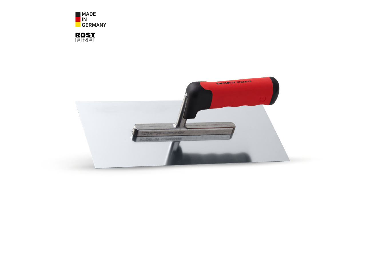 Kellen | Spachteln | Reibebretter: e.s. Glättekelle mit ergonomischem Griff,Edelstahl