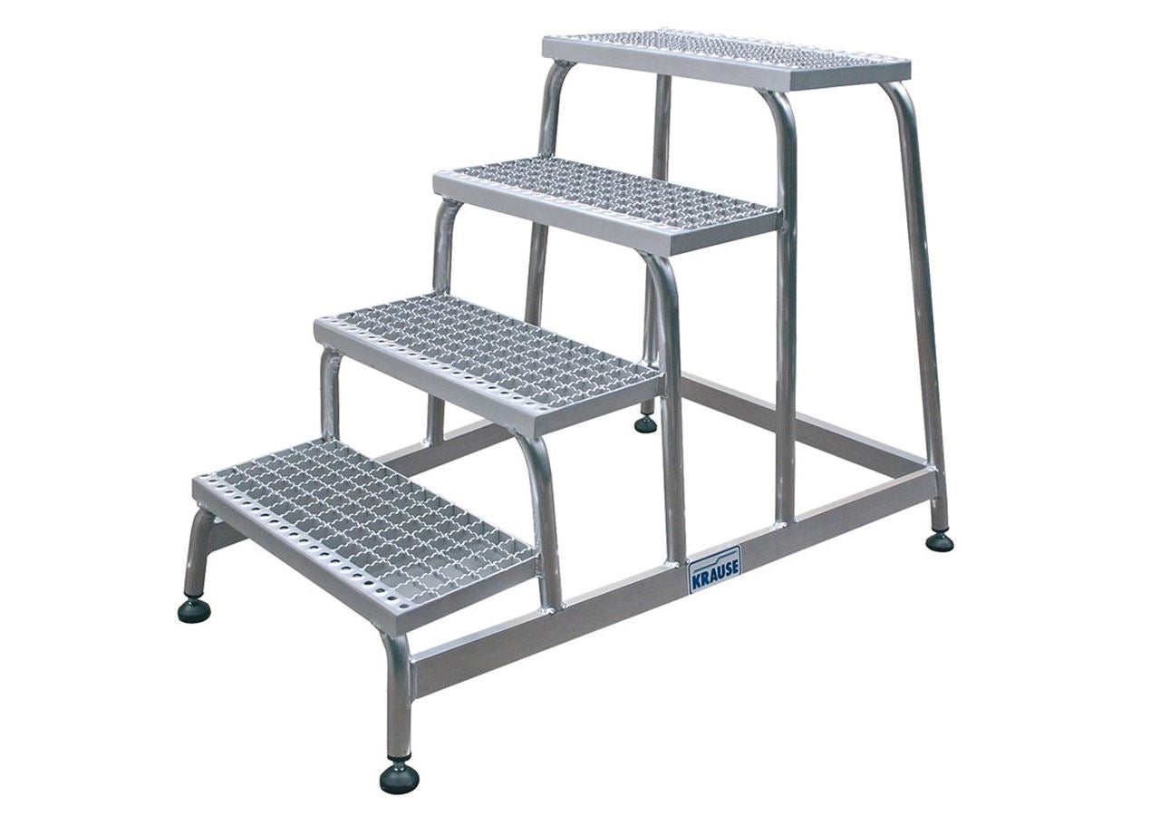 Leitern: KRAUSE Alu-Montagetritt Gitterrost-Stufen
