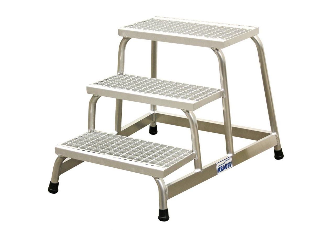 Leitern: KRAUSE Alu-Montagetritt Gitterrost-Stufen