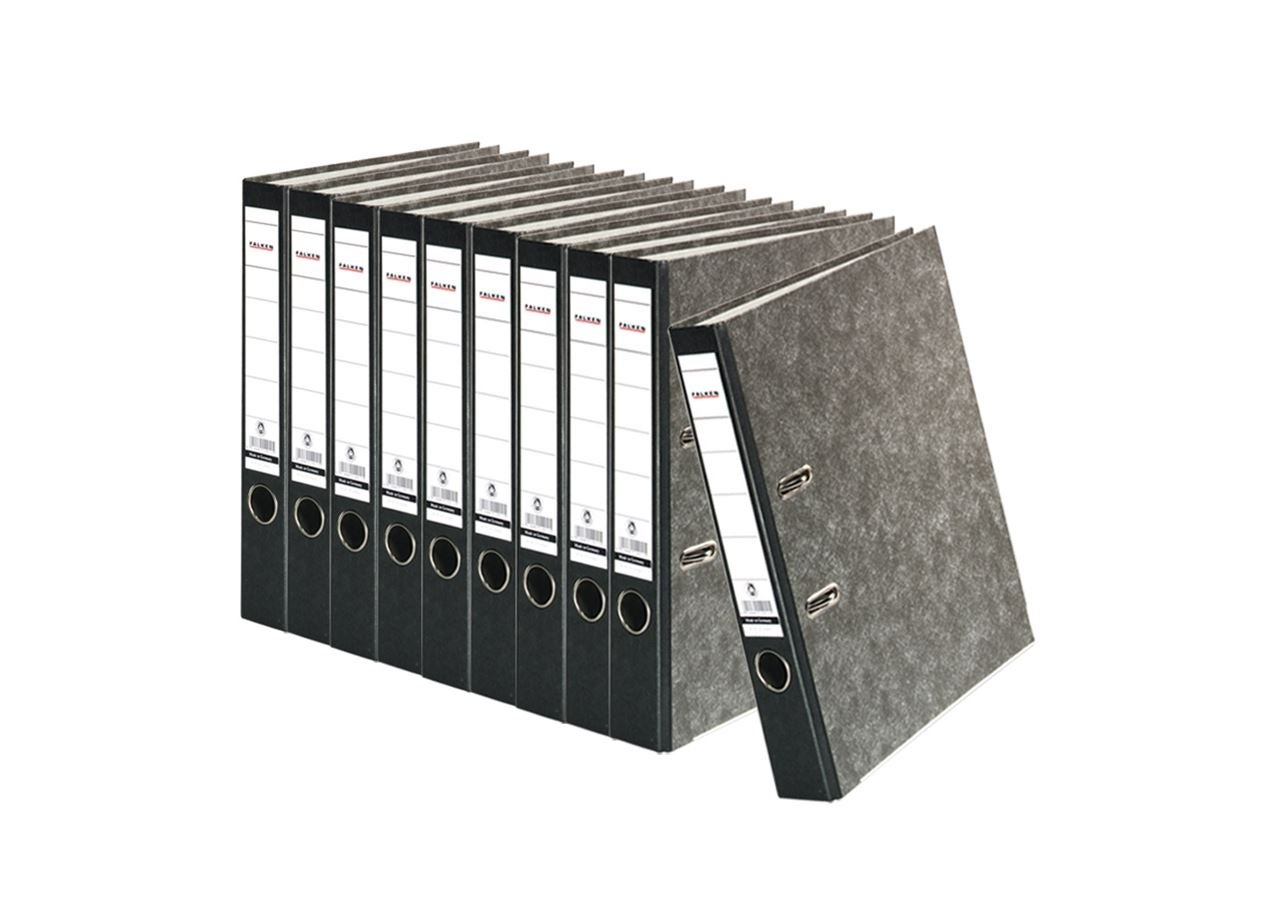Organisation: Falken Wolkenmarmor-Ordner im Sparpack + schwarz