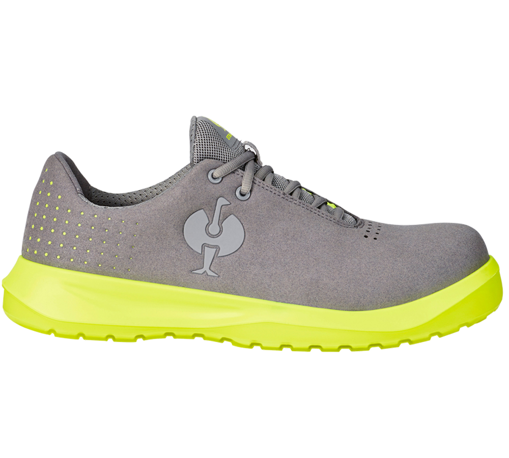 S1P: S1P Sicherheitshalbschuhe e.s. Banco low + perlgrau/warngelb