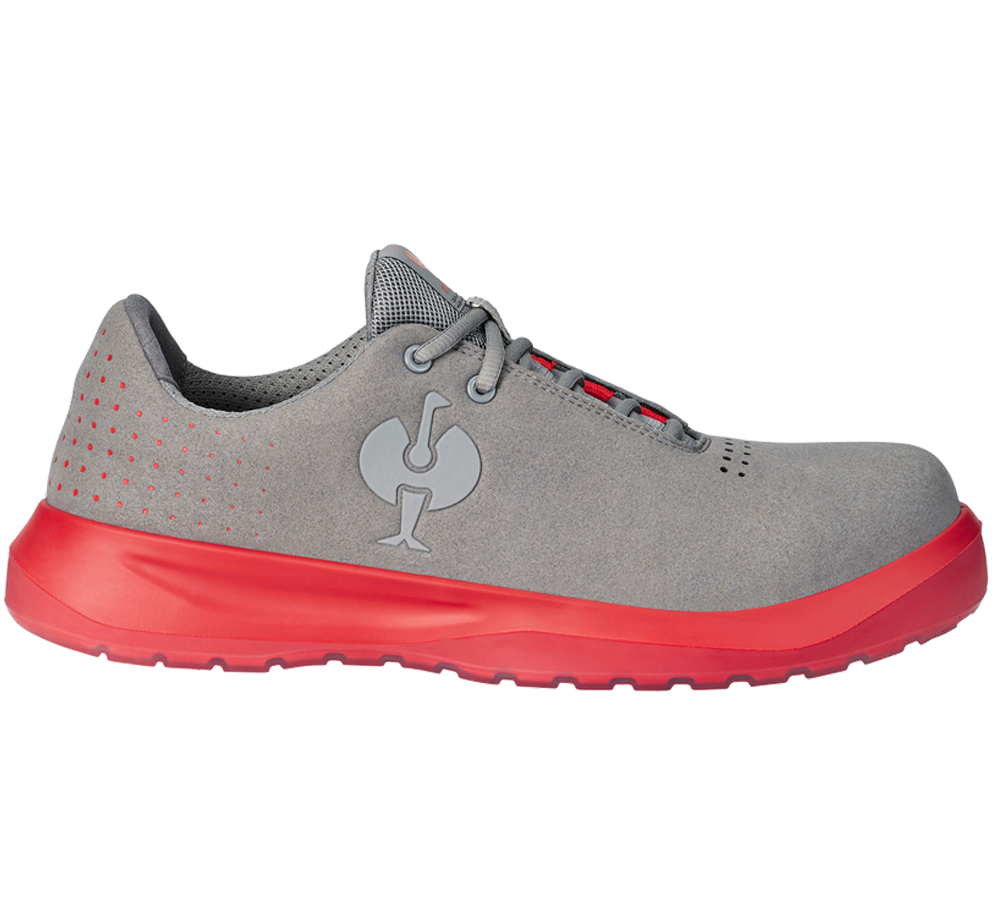 S1P: S1P Sicherheitshalbschuhe e.s. Banco low + perlgrau/solarrot