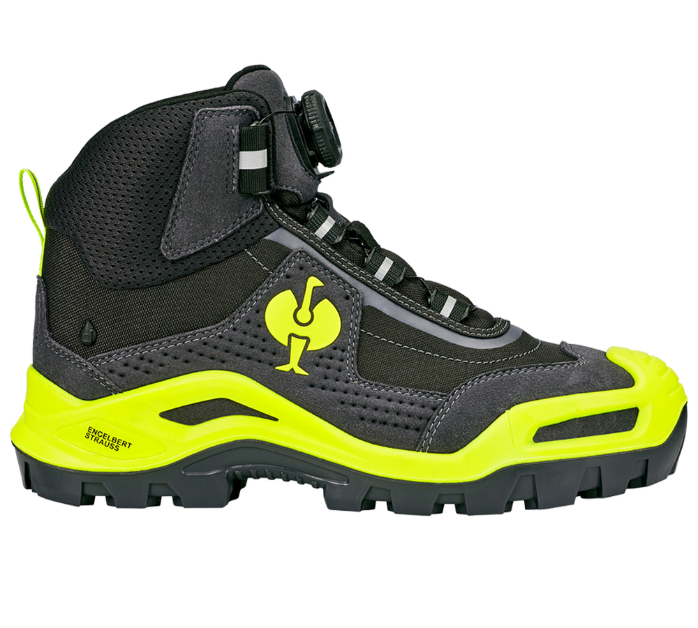 S3: S3 Sicherheitsschuhe e.s. Kastra II mid + anthrazit/warngelb