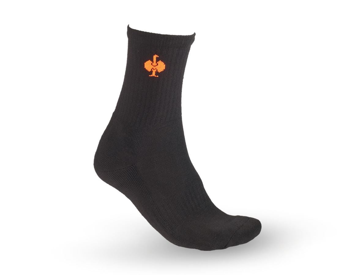Socken | Strümpfe: e.s. Allround Socken Classic light/high, 3er Pack + schwarz/warngelb