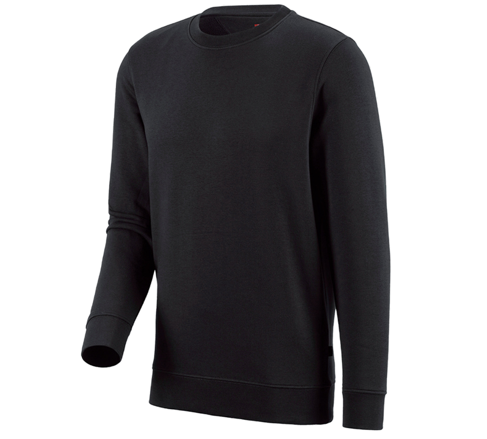 Shirts & Co.: e.s. Sweatshirt poly cotton + schwarz