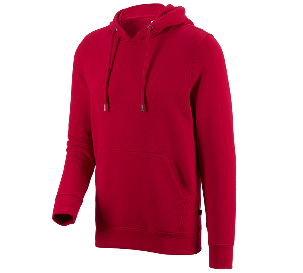 Shirts & Co.: e.s. Hoody-Sweatshirt poly cotton + feuerrot