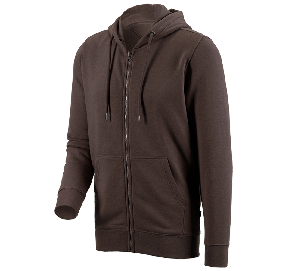 Themen: e.s. Hoody-Sweatjacke poly cotton + kastanie