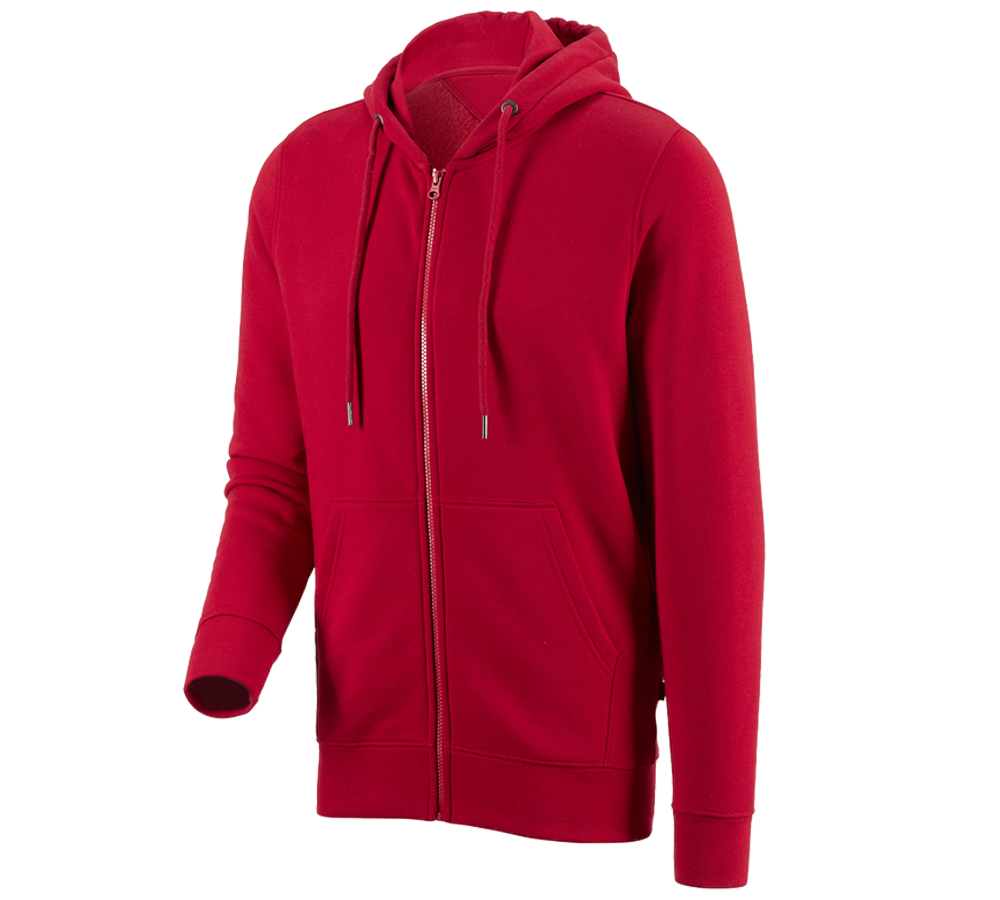 Themen: e.s. Hoody-Sweatjacke poly cotton + feuerrot