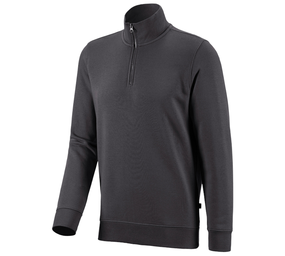 Themen: e.s. ZIP-Sweatshirt poly cotton + anthrazit