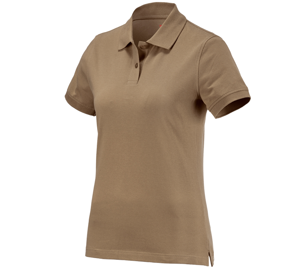 Shirts & Co.: e.s. Polo-Shirt cotton, Damen + khaki