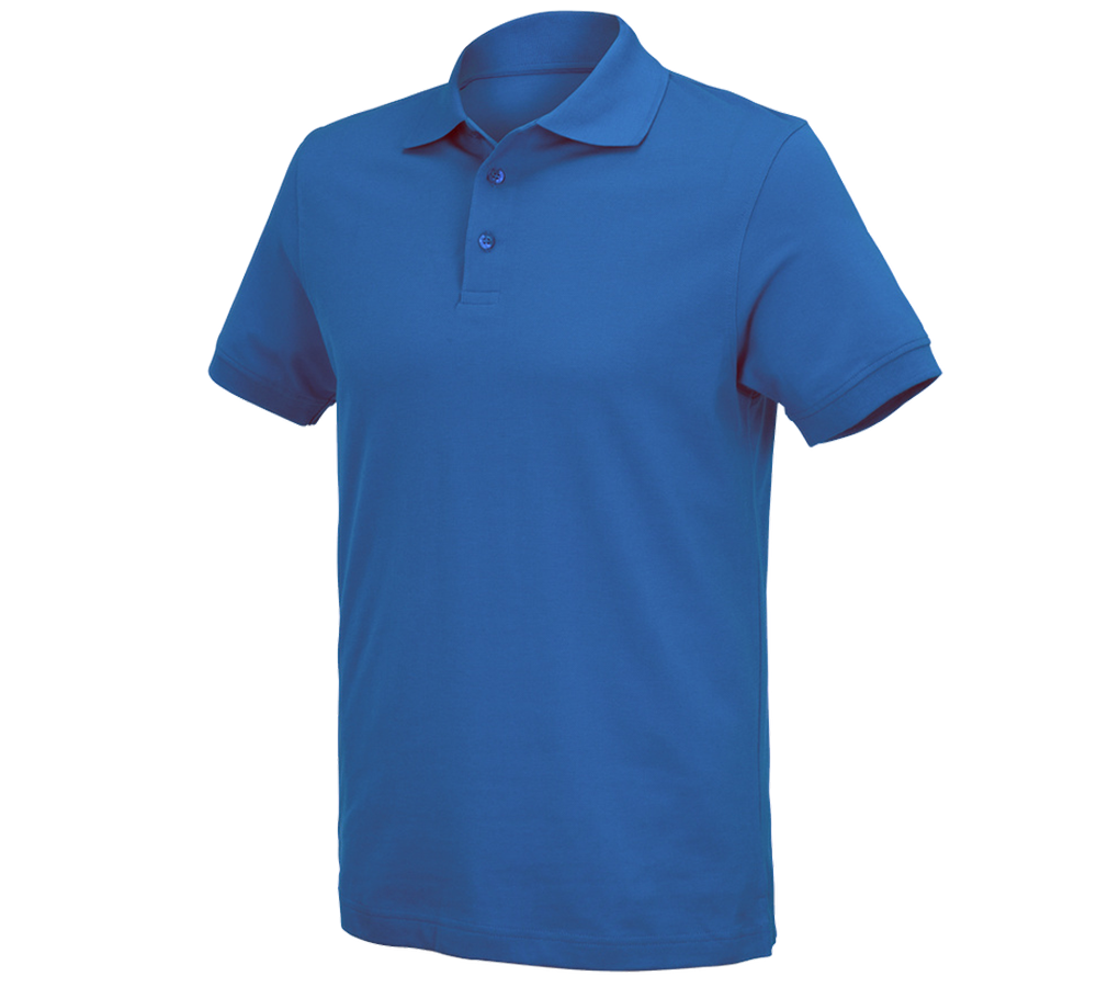 Themen: e.s. Polo-Shirt cotton Deluxe + enzianblau