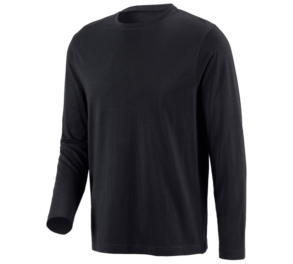 Shirts & Co.: e.s. Longsleeve cotton + schwarz