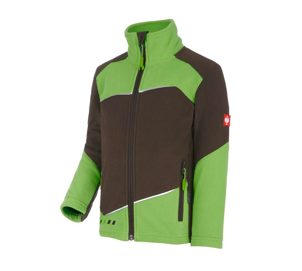 Jacken: Fleece Jacke e.s.motion 2020, Kinder + kastanie/seegrün