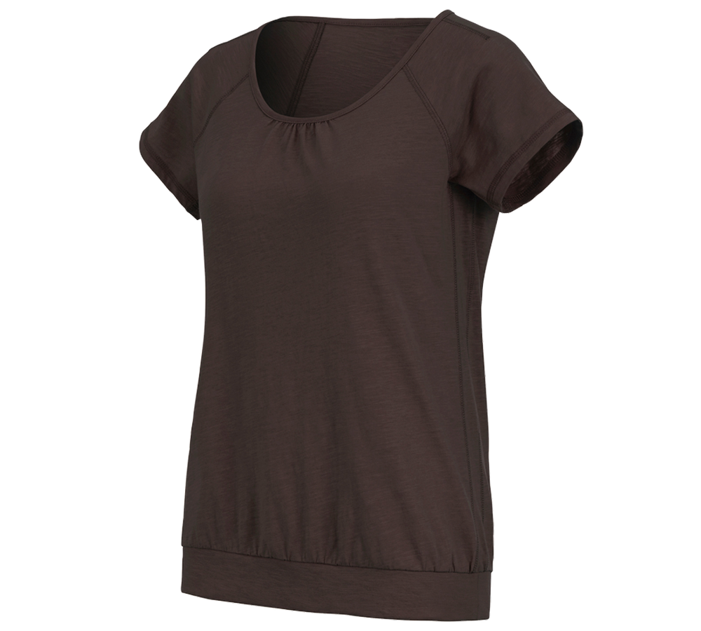 Shirts & Co.: e.s. T-Shirt cotton slub, Damen + kastanie