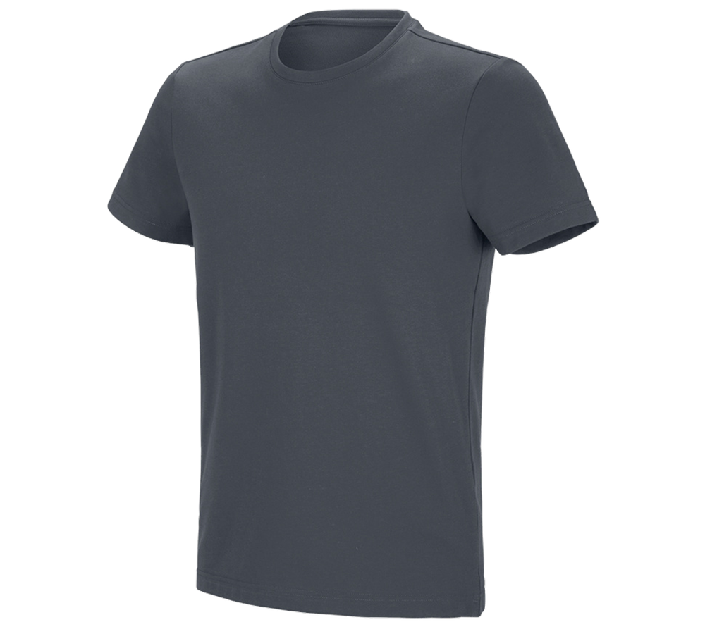 Shirts & Co.: e.s. Funktions T-Shirt poly cotton + anthrazit