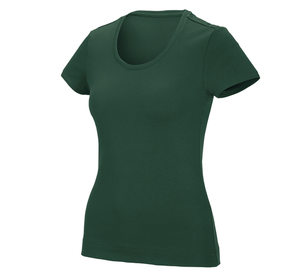Shirts & Co.: e.s. Funktions T-Shirt poly cotton, Damen + grün