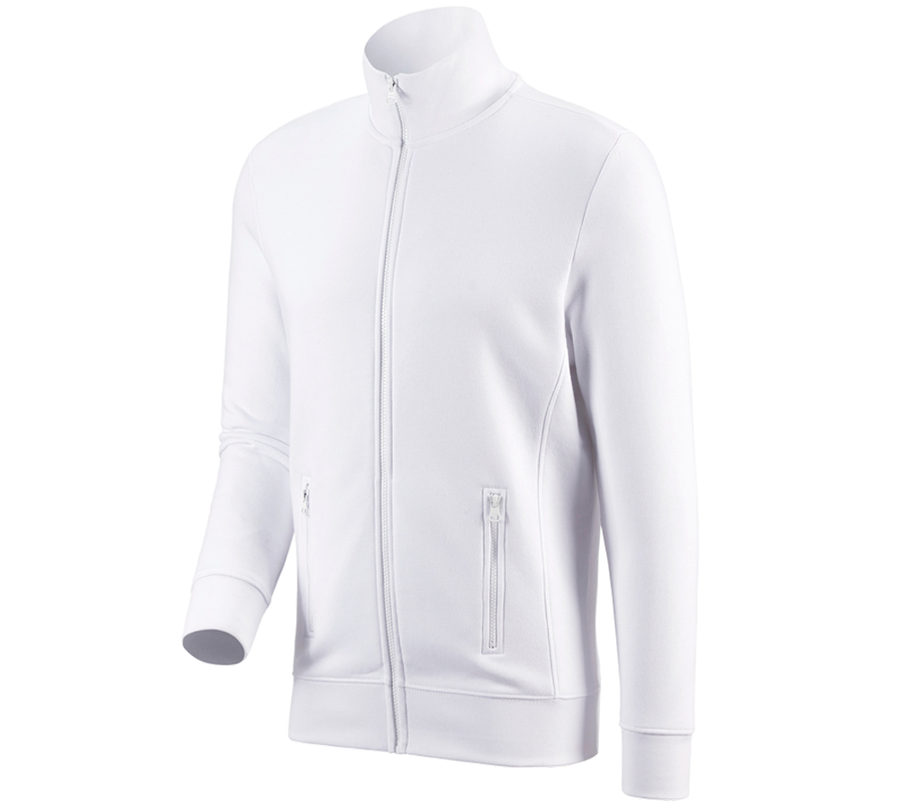 Shirts & Co.: e.s. Sweatjacke poly cotton + weiß