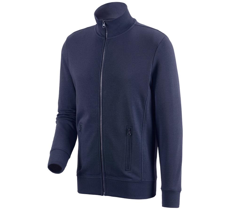 Shirts & Co.: e.s. Sweatjacke poly cotton + dunkelblau