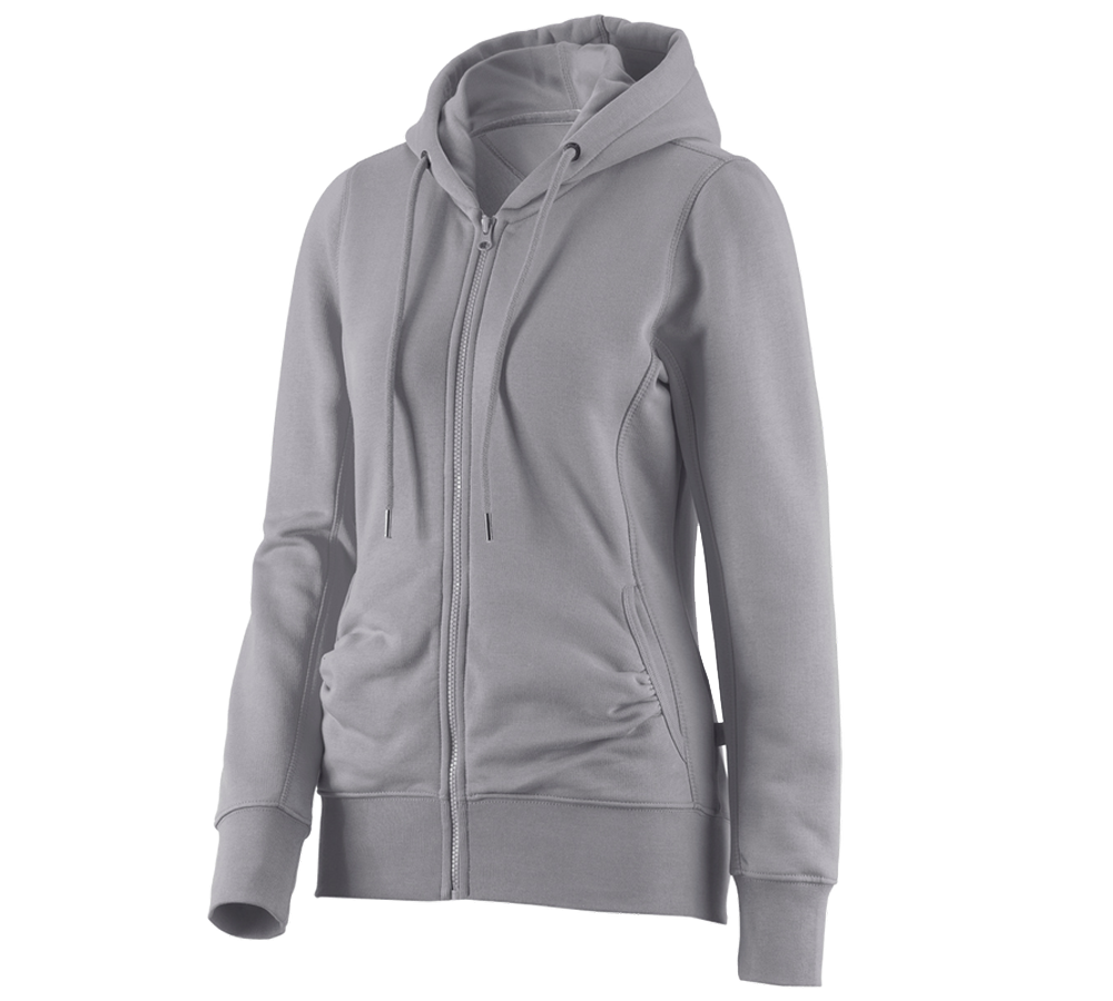 Shirts & Co.: e.s. Hoody-Sweatjacke poly cotton, Damen + platin