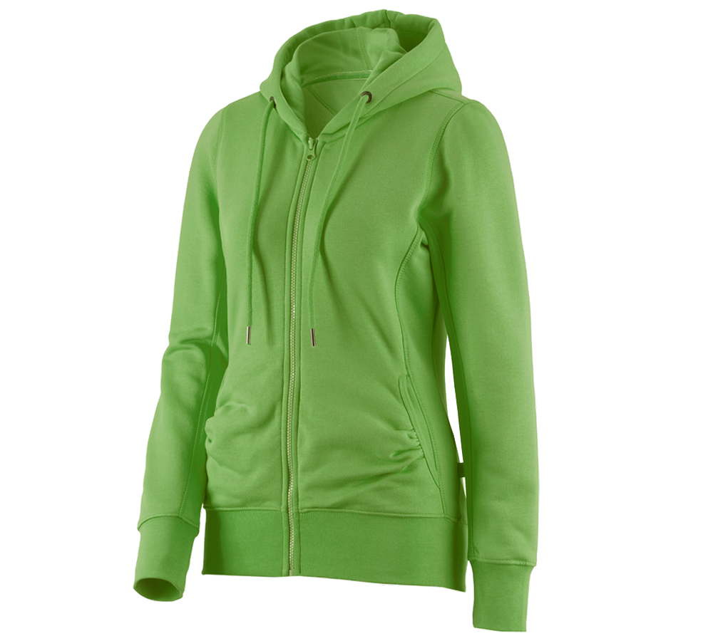 Shirts & Co.: e.s. Hoody-Sweatjacke poly cotton, Damen + seegrün