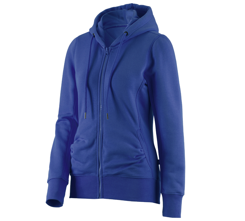 Shirts & Co.: e.s. Hoody-Sweatjacke poly cotton, Damen + kornblau
