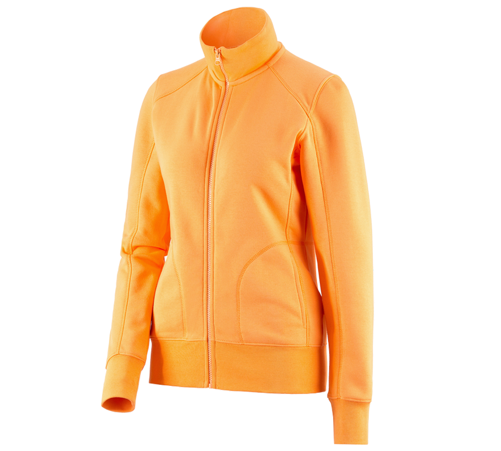 Shirts & Co.: e.s. Sweatjacke poly cotton, Damen + hellorange