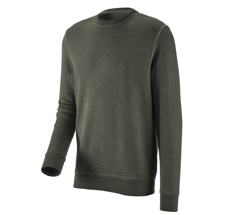Shirts & Co.: e.s. Sweatshirt vintage poly cotton + tarngrün vintage