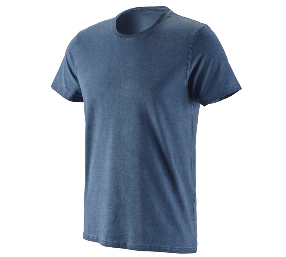 Shirts & Co.: e.s. T-Shirt vintage cotton stretch + antikblau vintage