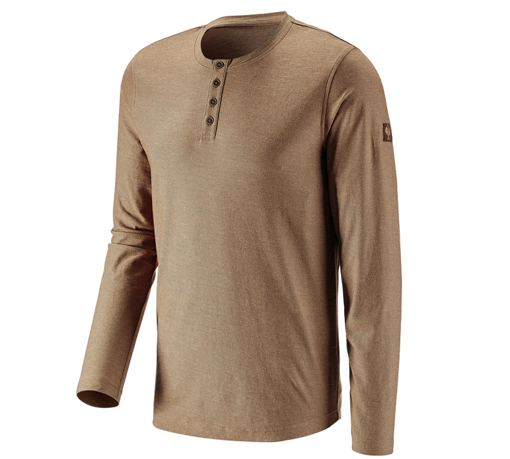 Shirts & Co.: Longsleeve e.s.vintage + sepia melange