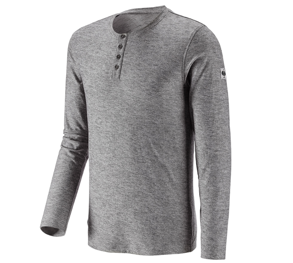 Shirts & Co.: Longsleeve e.s.vintage + schwarz melange